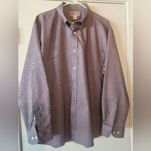Duluth Trading Plum Cotton Dress Shirt Men's 2XL Like New EUC $29